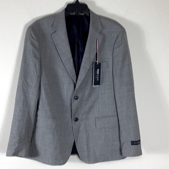 Tommy Hilfiger Men’s Blazer Size 40S Gray Sports Coat Tow Bottom Suit Jacket